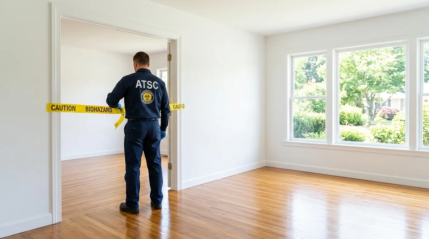 Certified biohazard cleanup crew performing Crime Scene Cleanup in Marion